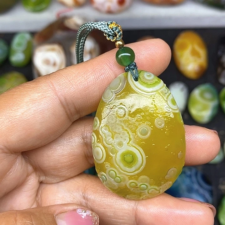 水滴款奇石饰品无孔