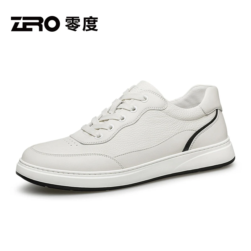 ZRO零度软面皮透气时尚休闲鞋男白低帮鞋韩版潮流休闲百搭51373