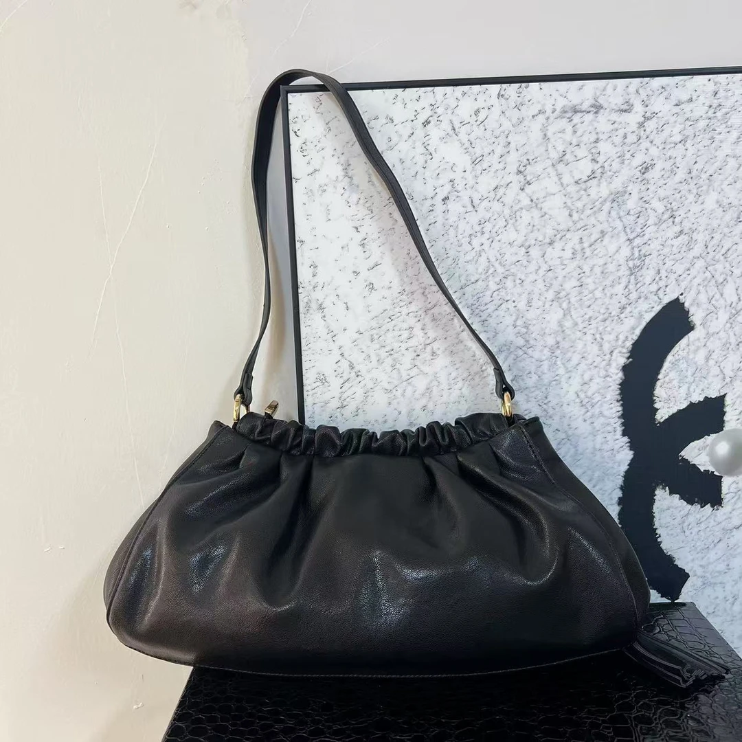 HM458  25新款时尚休闲黑色单肩腋下包-1