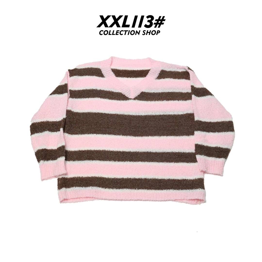 113* CENTRALIZED SHOP条纹中长款长袖厚款常规毛衣X5F04I7038