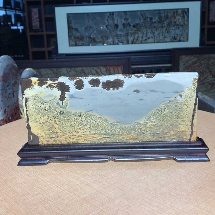 ，广西国画石摆件，收藏观赏