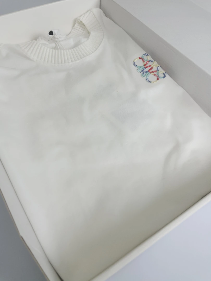 【22号链接-罗意经典小标】奢品仓男女同款简约重磅情侣百搭休闲T恤