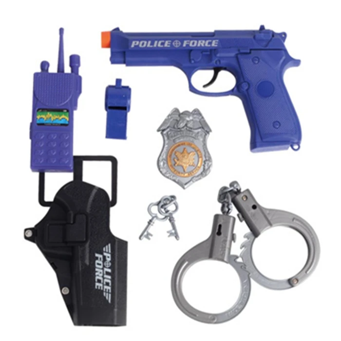 警察军事套装儿童组合玩具机械手枪口哨对讲机仿真模型男孩枪礼物