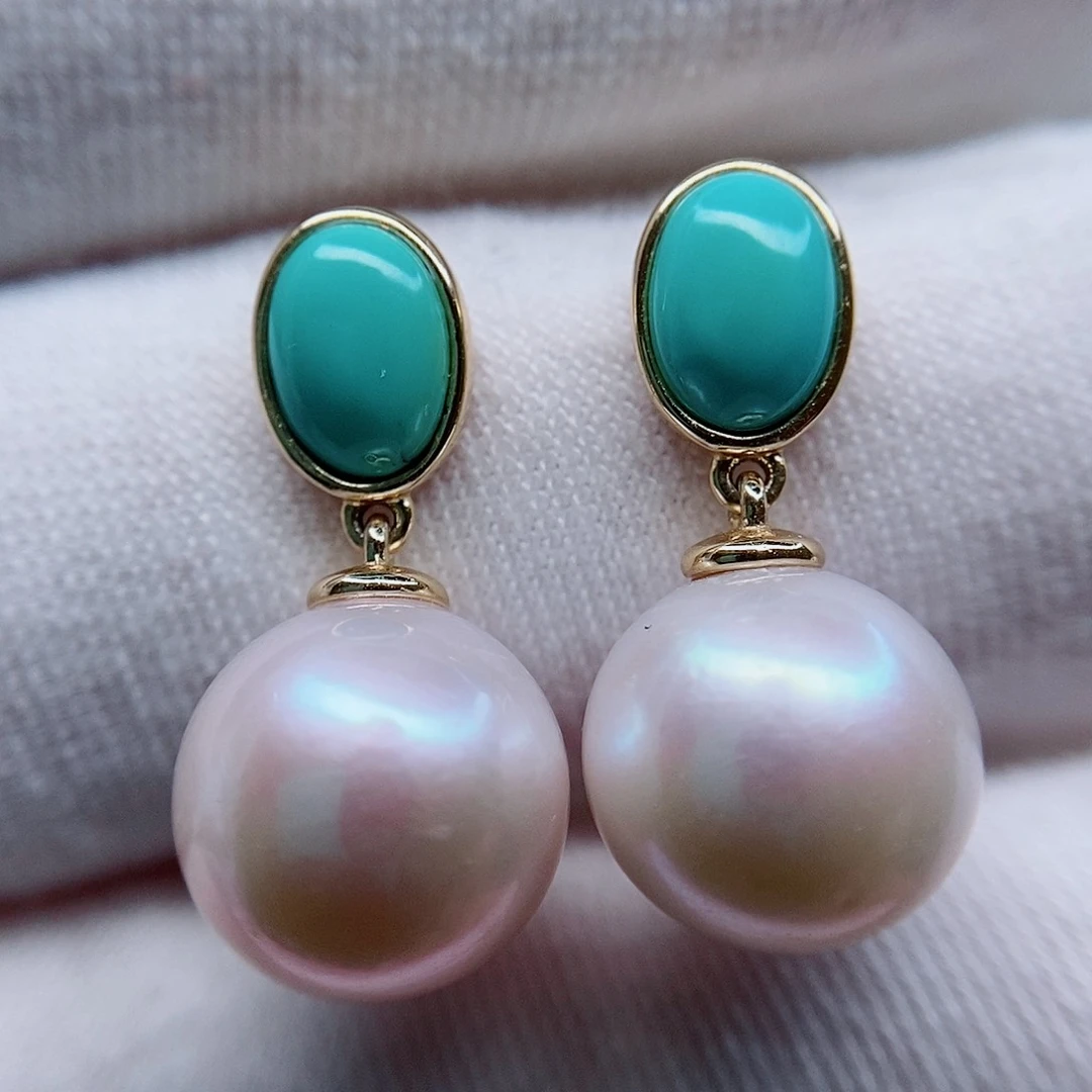 绿松石耳钉未镶嵌