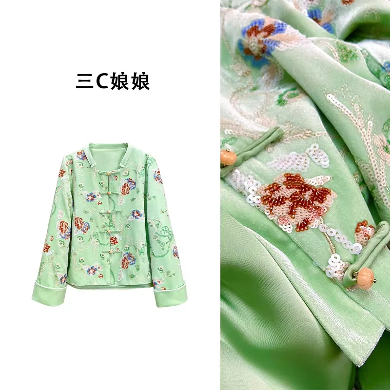 宸嫚三C娘娘7030新中式国风时尚重工盘扣外套