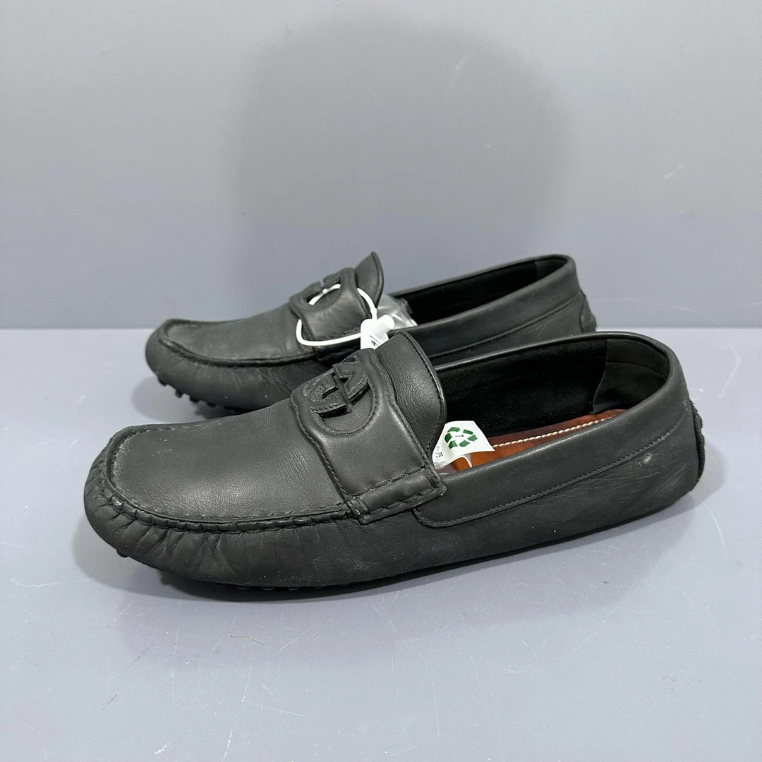 95新 GUCCI/古驰 42.5码 gucci古驰 大logo皮鞋 休闲鞋 成色很新