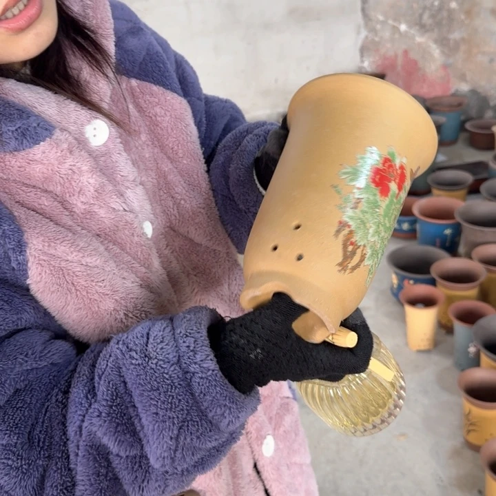 紫砂紫砂花盆口径