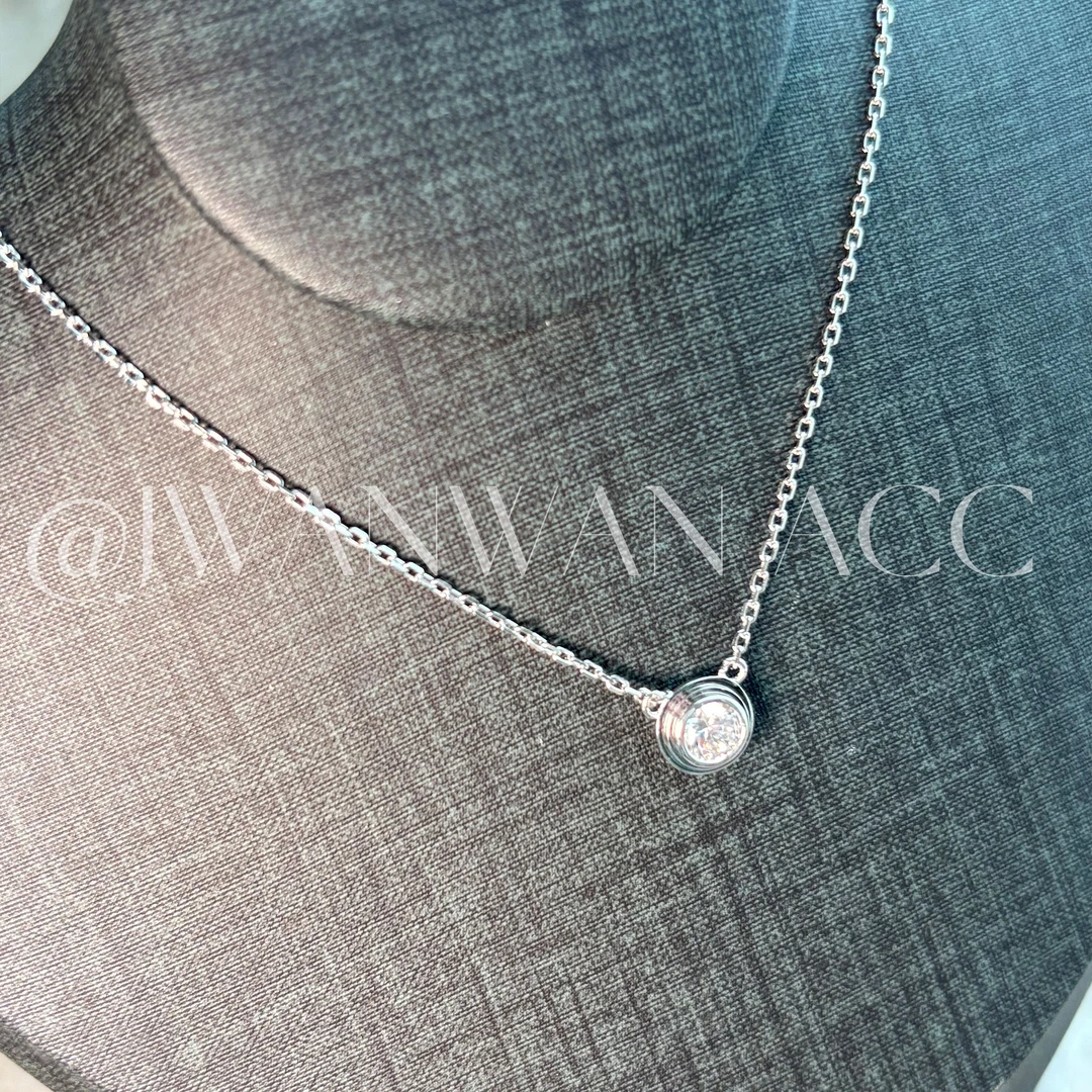 坠链均925银锆石 泡沫之约.单钻泡泡百搭银项链11XL4110SY