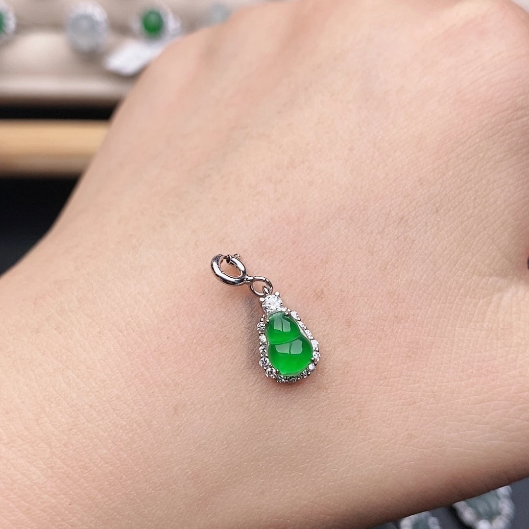 翡翠银S925镶嵌戒指