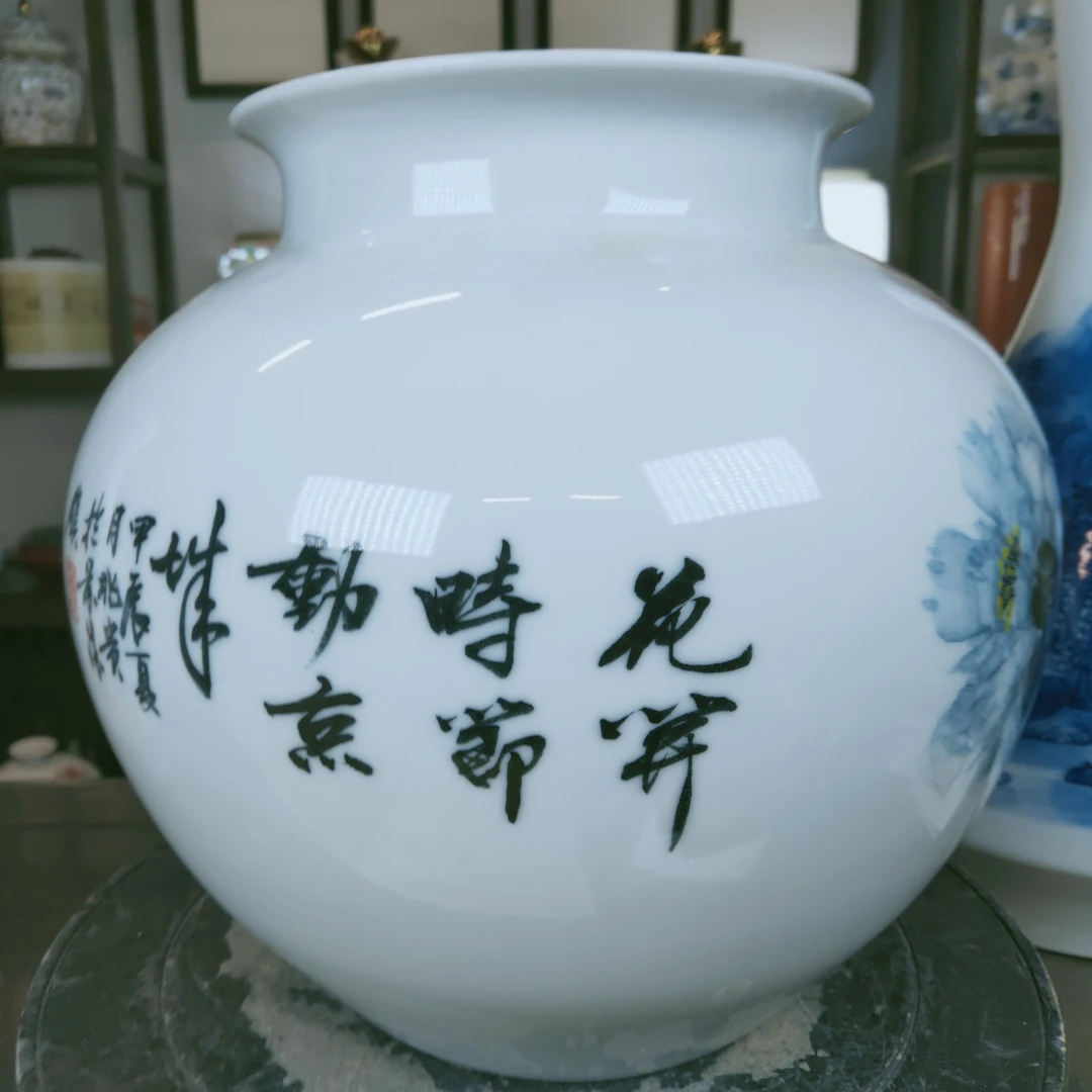 景德镇陶瓷全手工手绘花瓶摆件