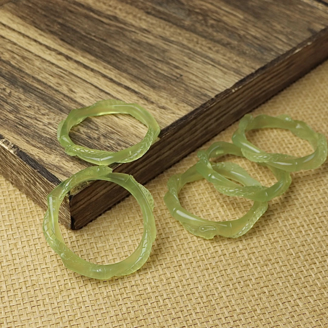 Nanya/南亚手工雕刻节节高升岫玉蛇镯多样性发一事业上升可定制