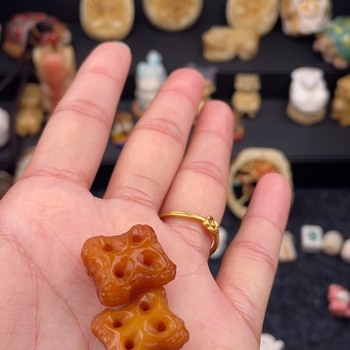 手串/手链驼骨骆驼骨雕刻一对