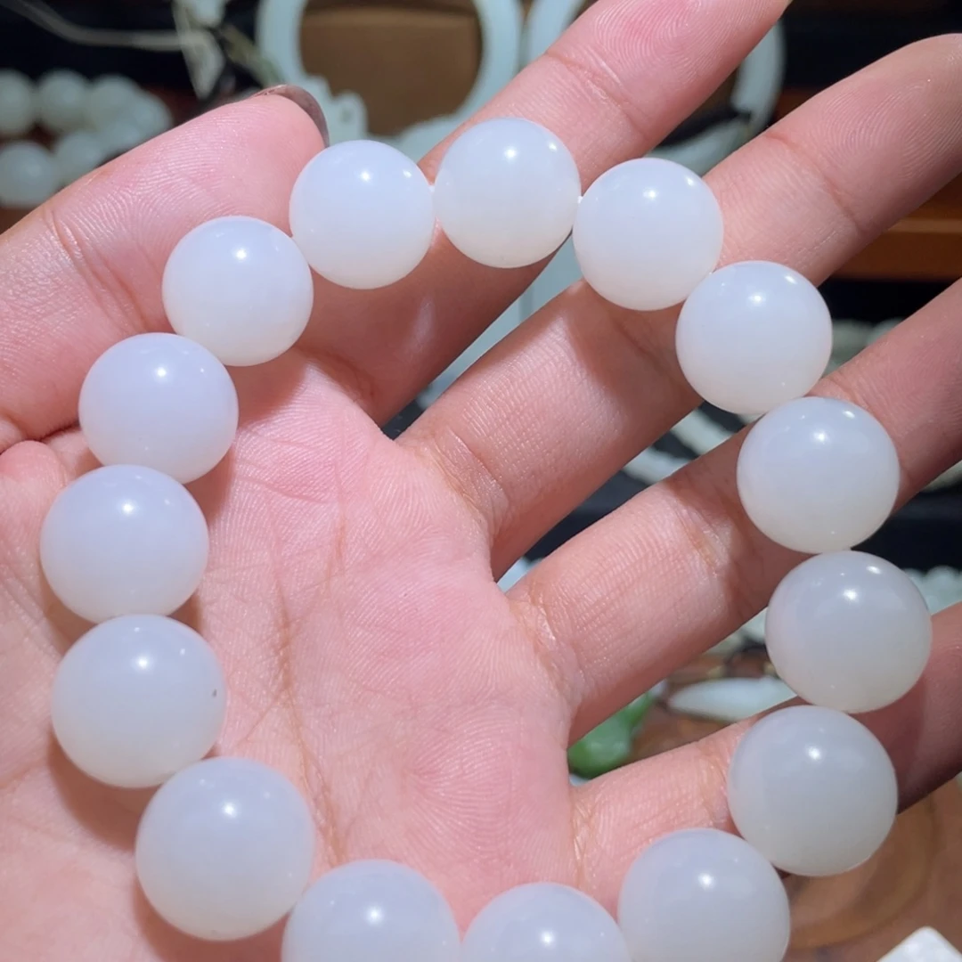 平***洲和田玉未镶嵌手链