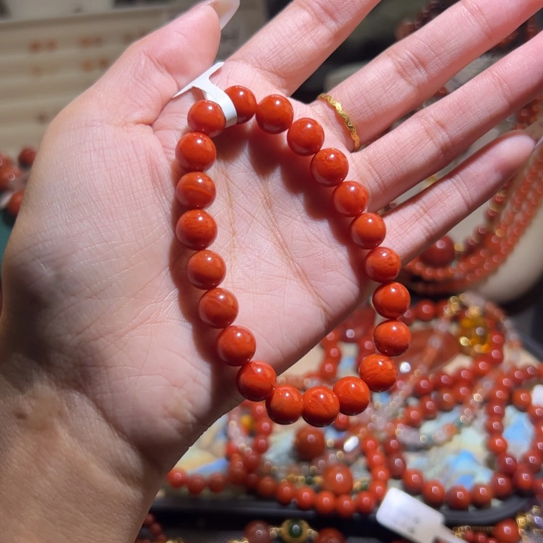 南红玛瑙未镶嵌手链9mm