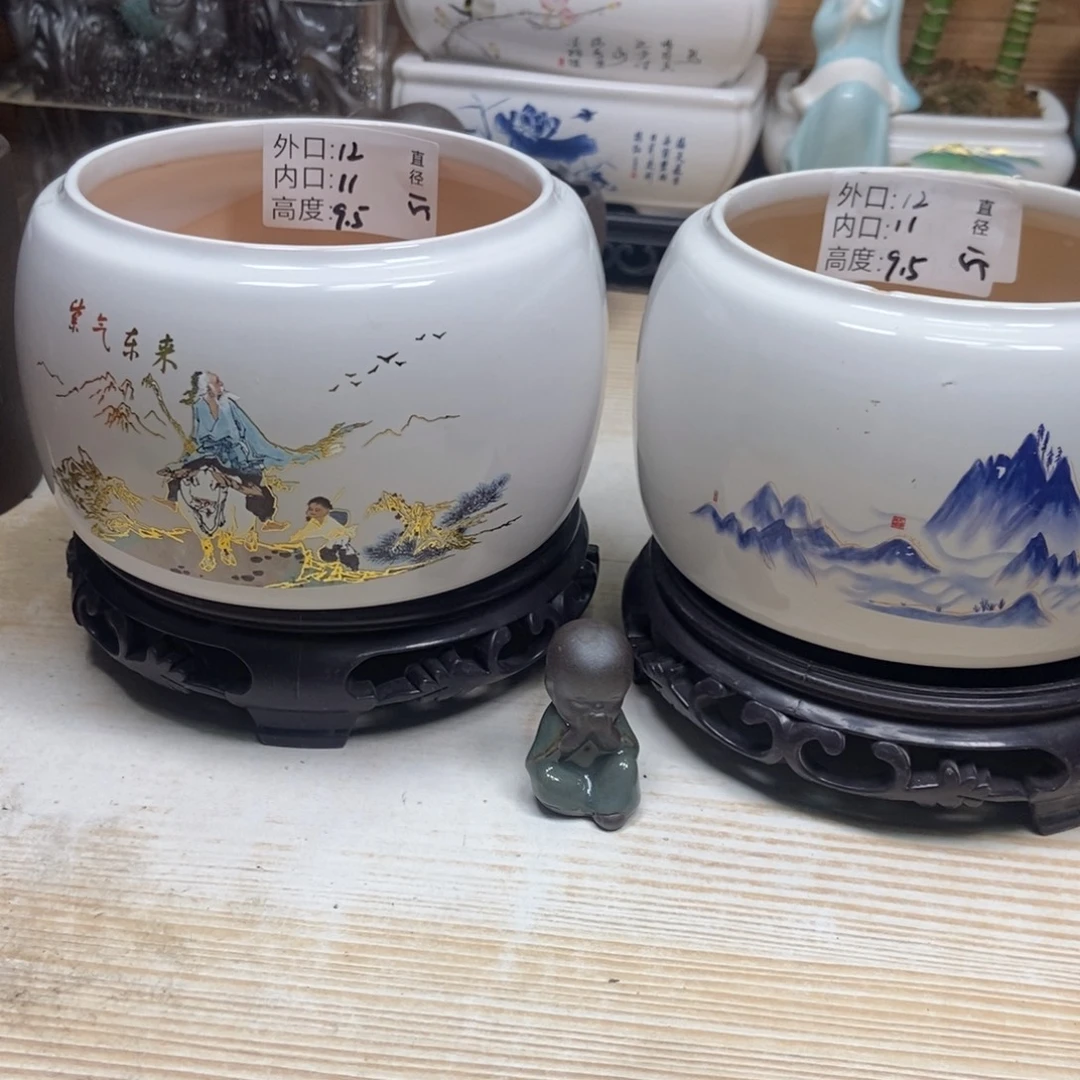 瓷片陶瓷花盆陶瓷艺术