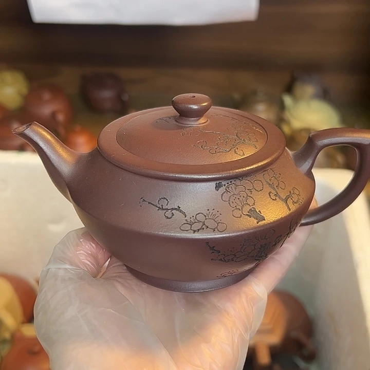 茶壶紫砂宜兴紫砂壶230紫泥