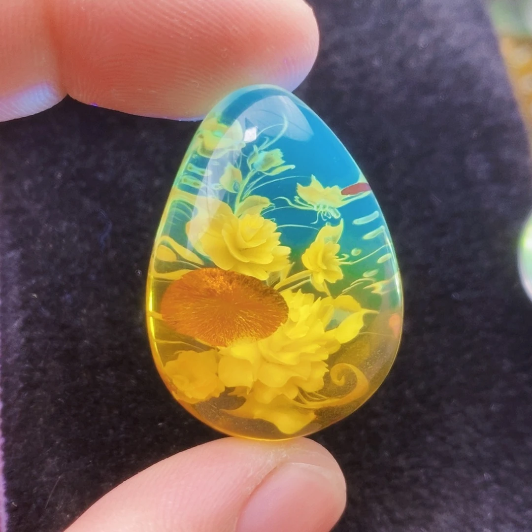 【闪购商品】琥珀（花珀）吊坠(不含链)未镶嵌