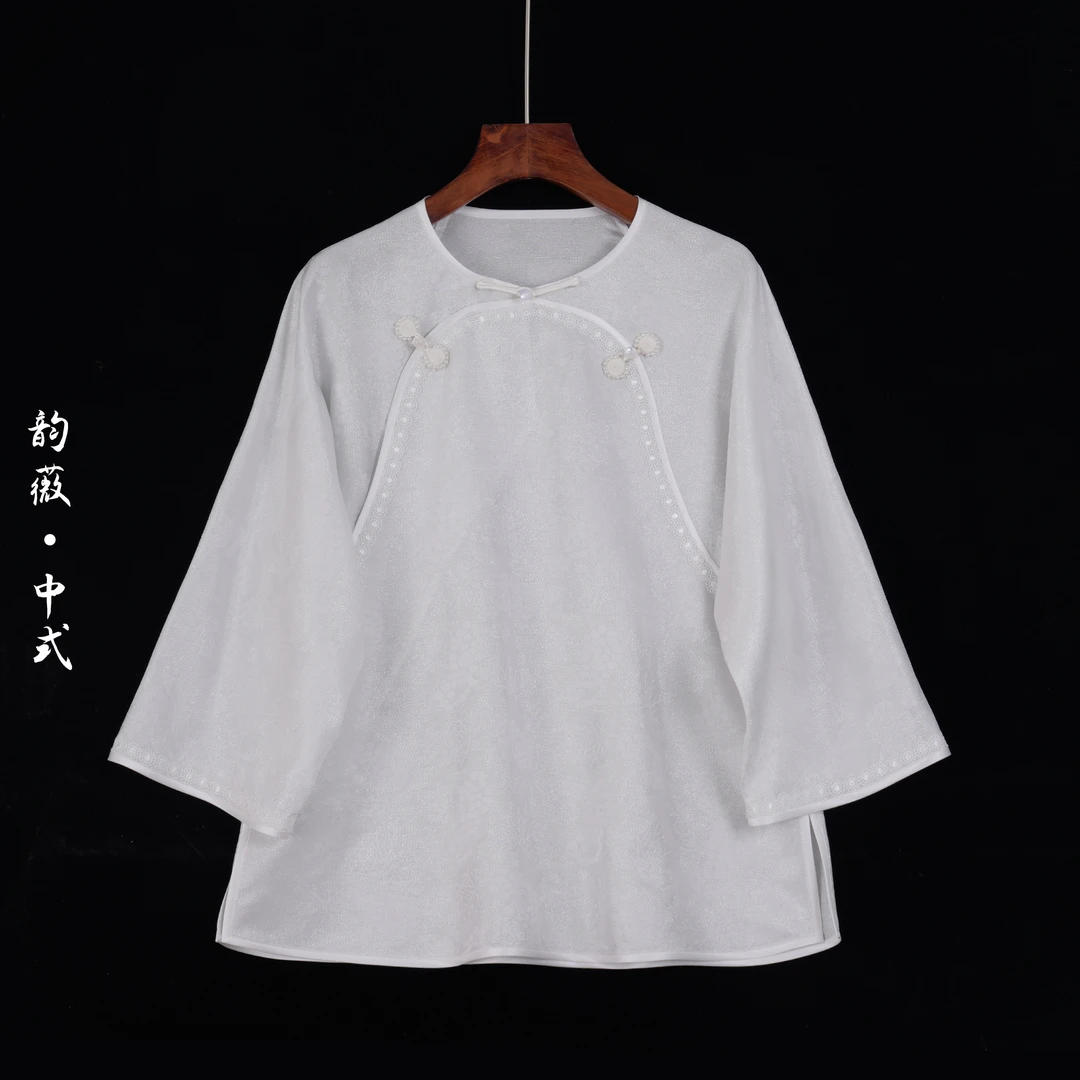 常规薄款刺绣上衣中国风女装宽松新中式日常复古气质10149