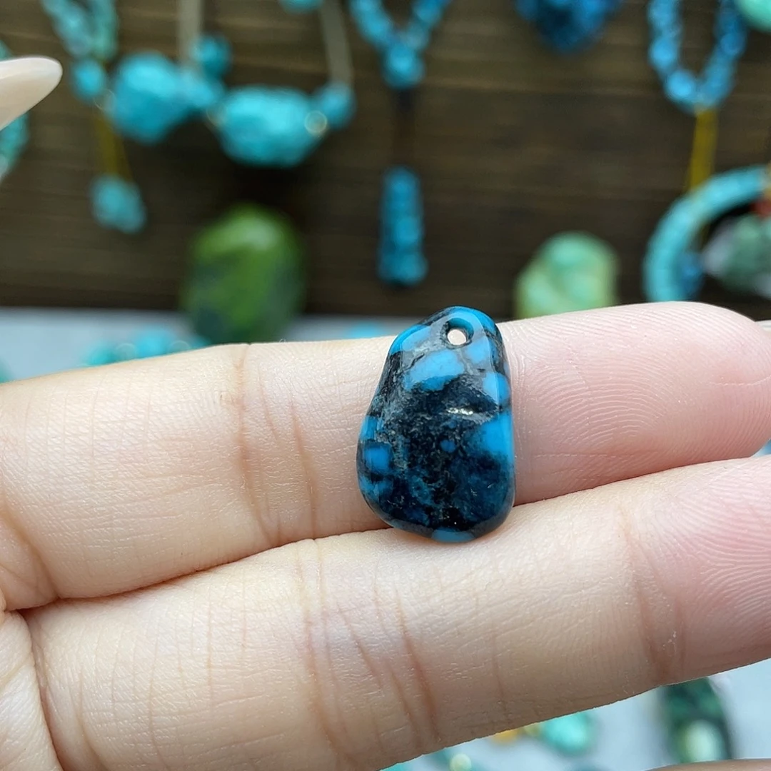 绿松石未镶嵌高瓷蓝随行