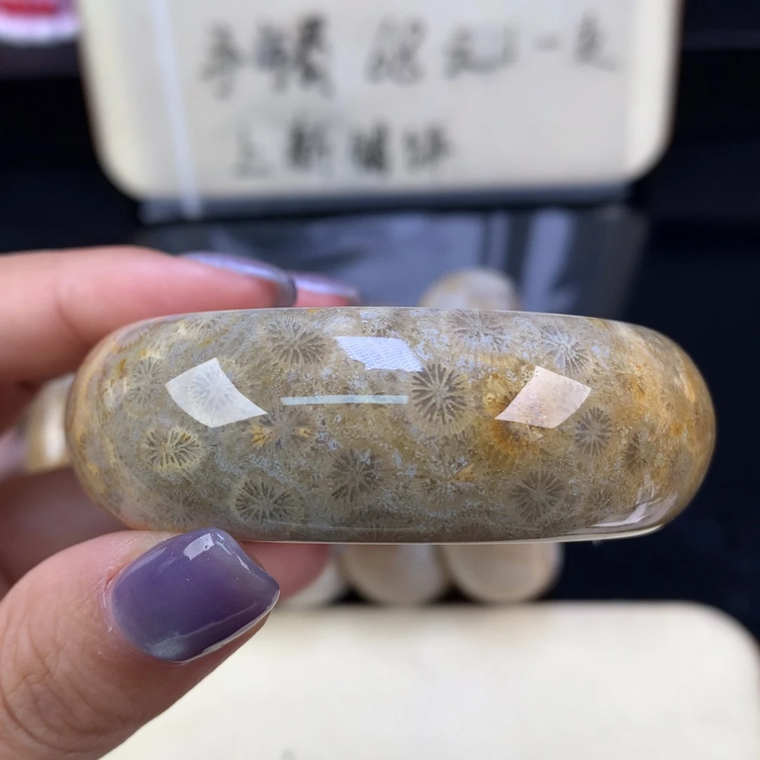 硅化珊瑚（珊瑚玉）未镶嵌吊坠(赠链)上新手镯51.9口（20号）
