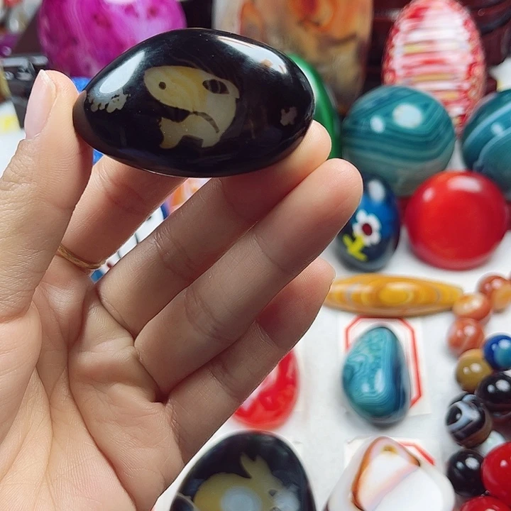 玛瑙/玉髓未镶嵌耳环