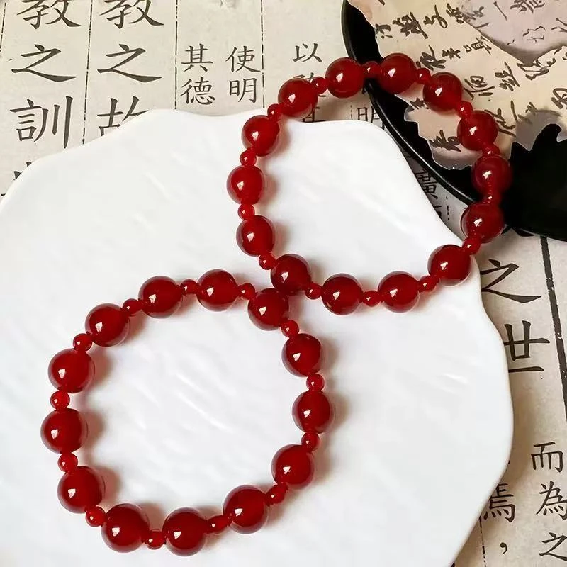 K501    许妍同款红玛瑙手串10m