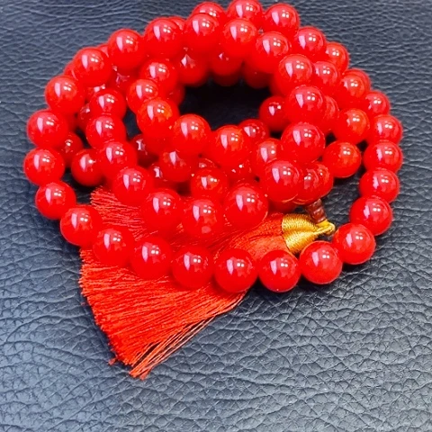 手饰玛瑙未镶嵌鸽血红108颗，卡14