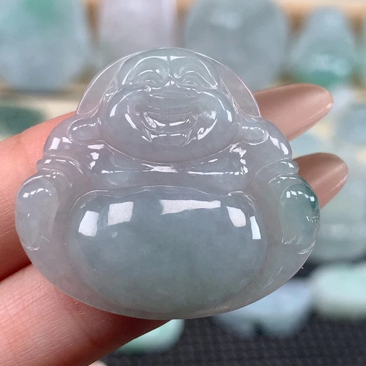 颈饰未镶嵌翡翠佛公吊坠