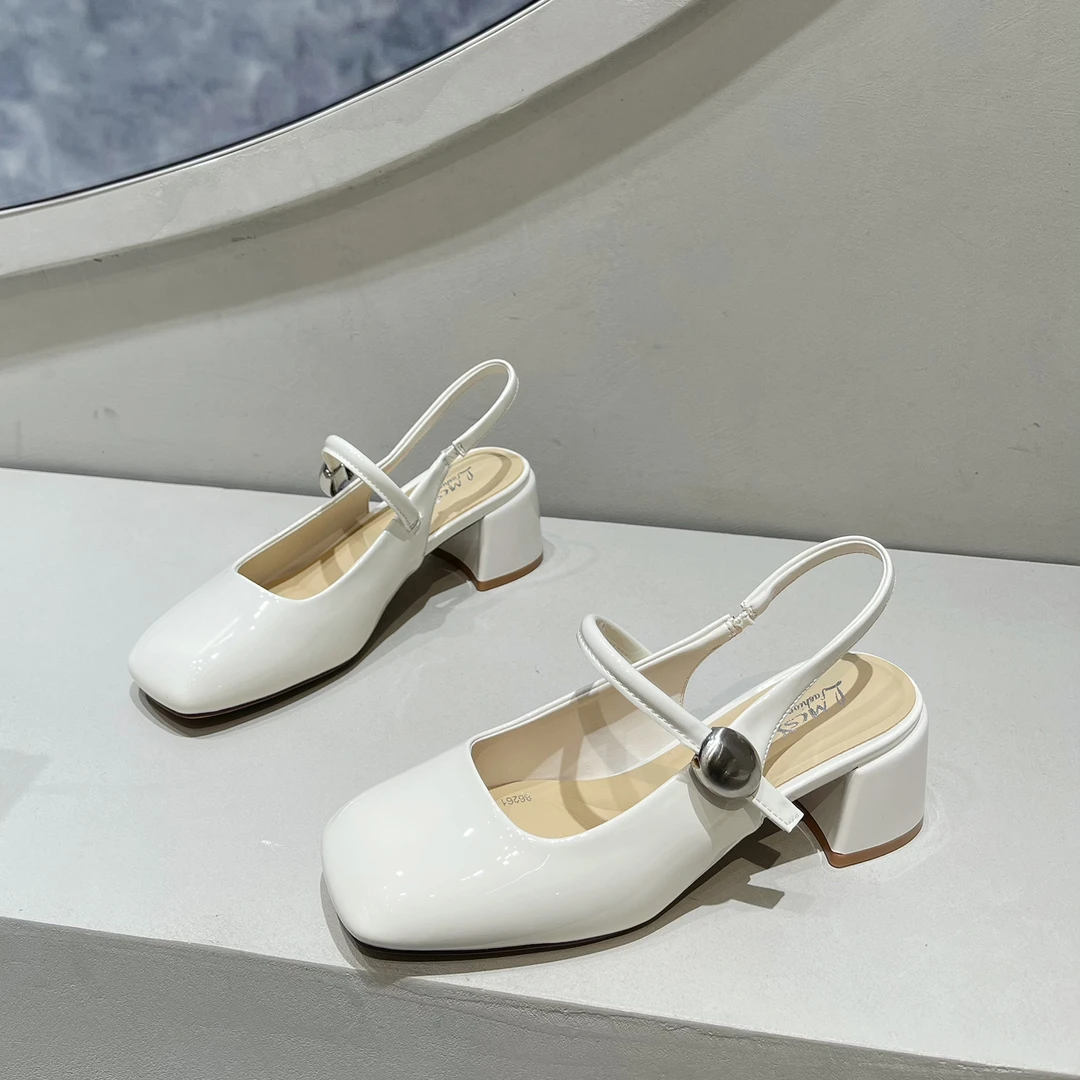 漆皮高跟包头凉鞋女夏外穿时尚高级感配裙子仙女配裙子玛丽珍单鞋