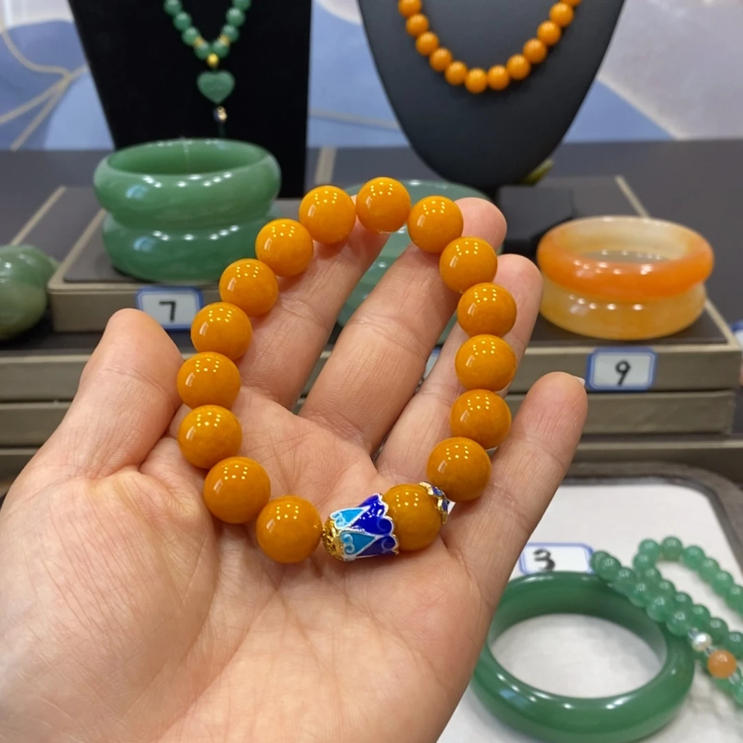 石英质玉（黄龙玉）未镶嵌手链