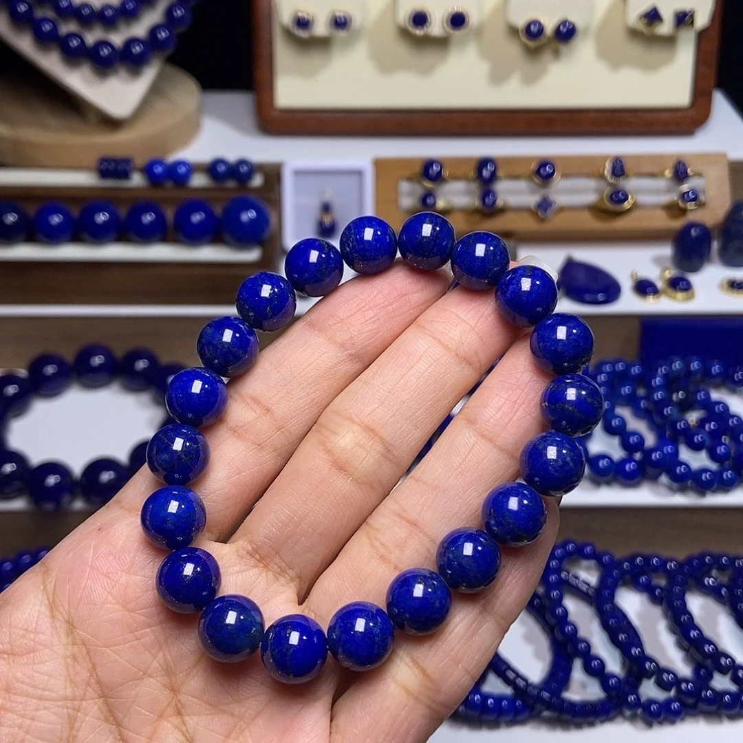 青金石未镶嵌10mm+单圈手串