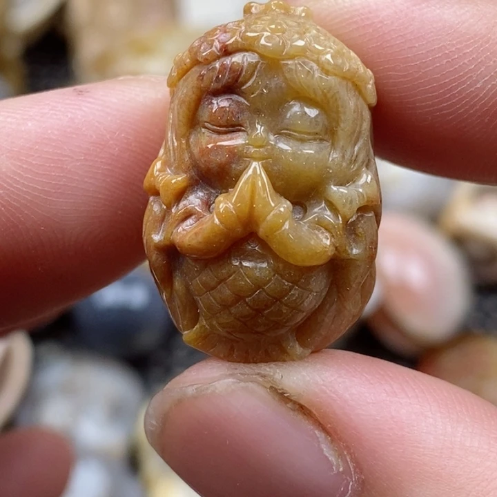 颈饰未镶嵌硅化珊瑚（珊瑚玉）