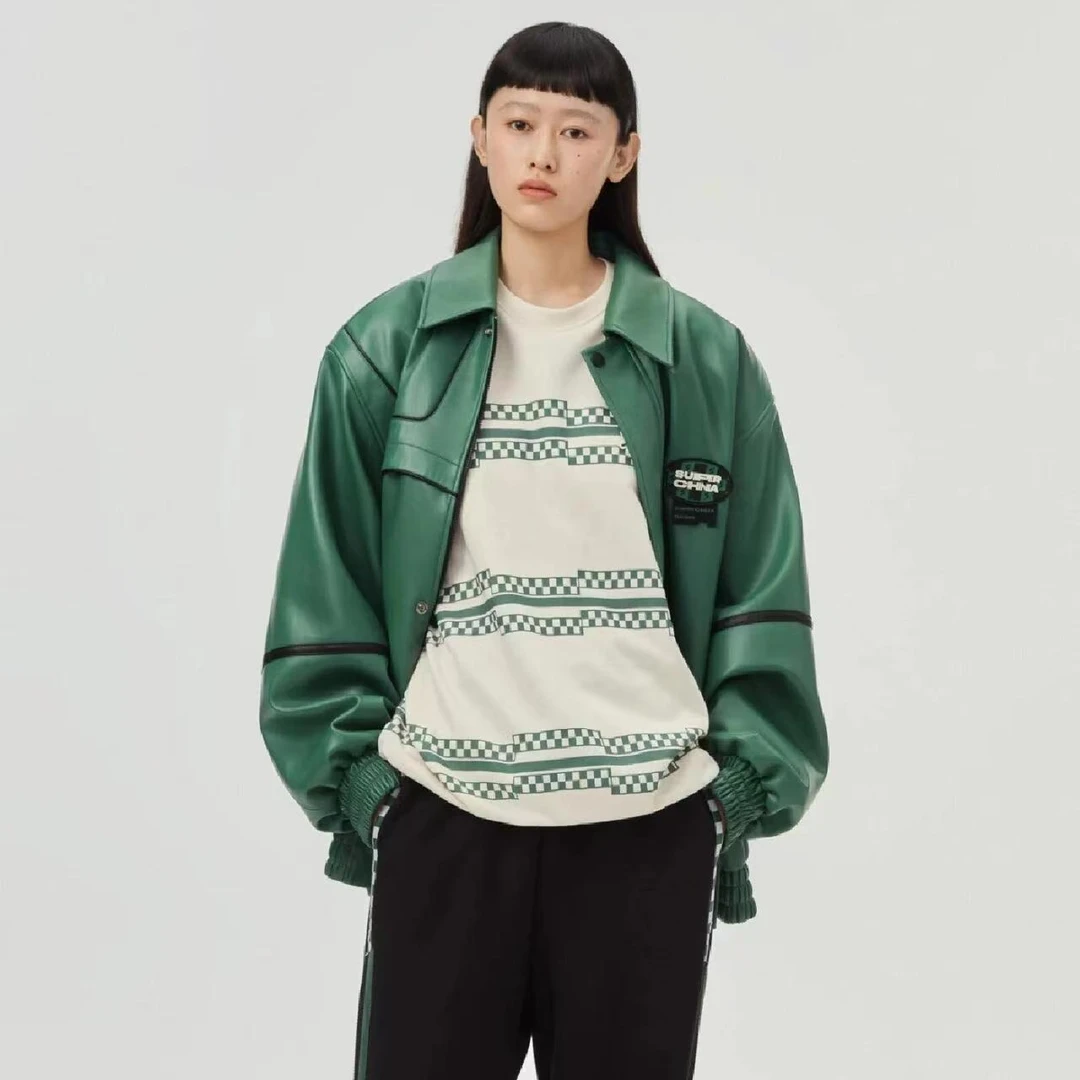 1099【0087】宽肩PU外套