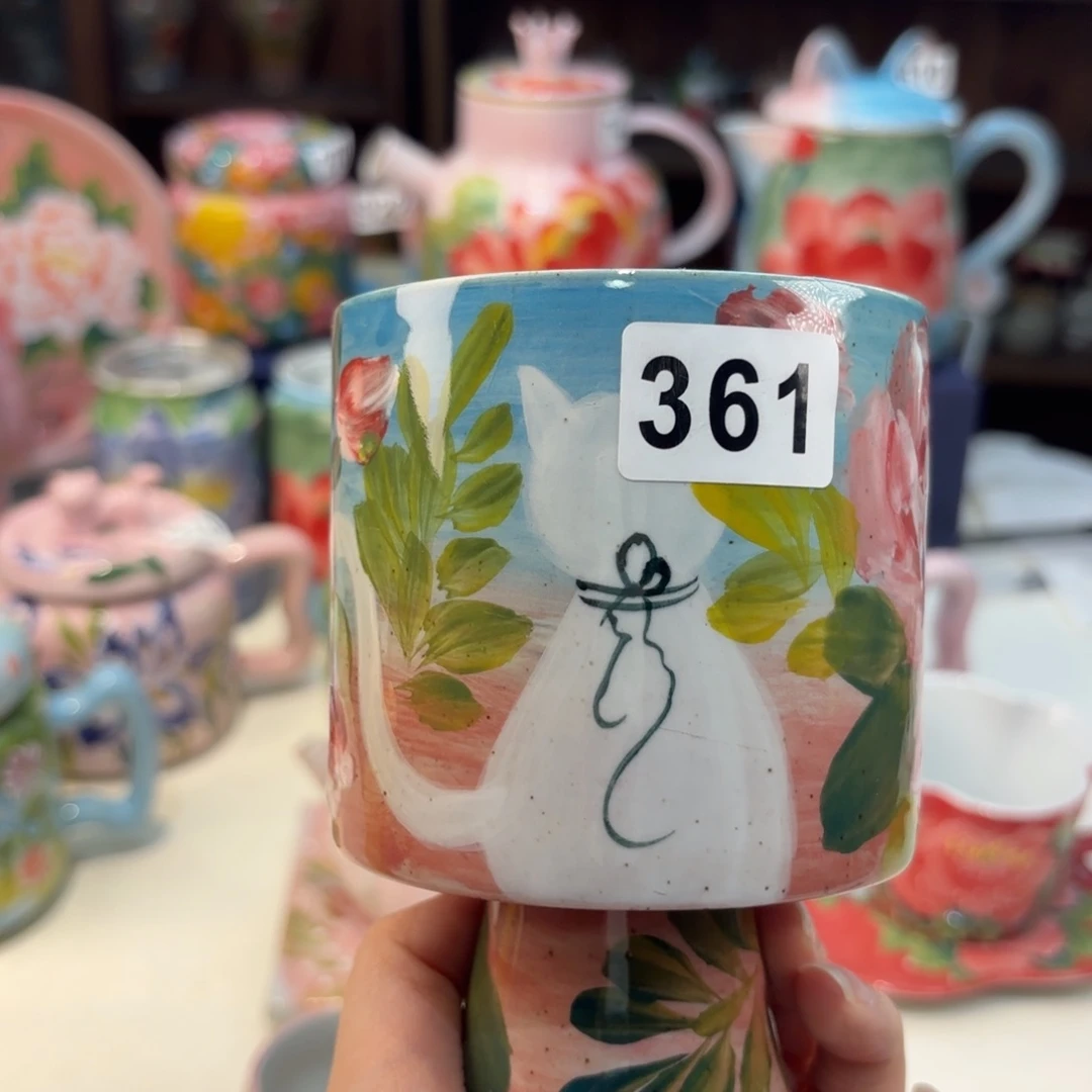 瓷片景德镇手绘高温釉下彩陶瓷茶具