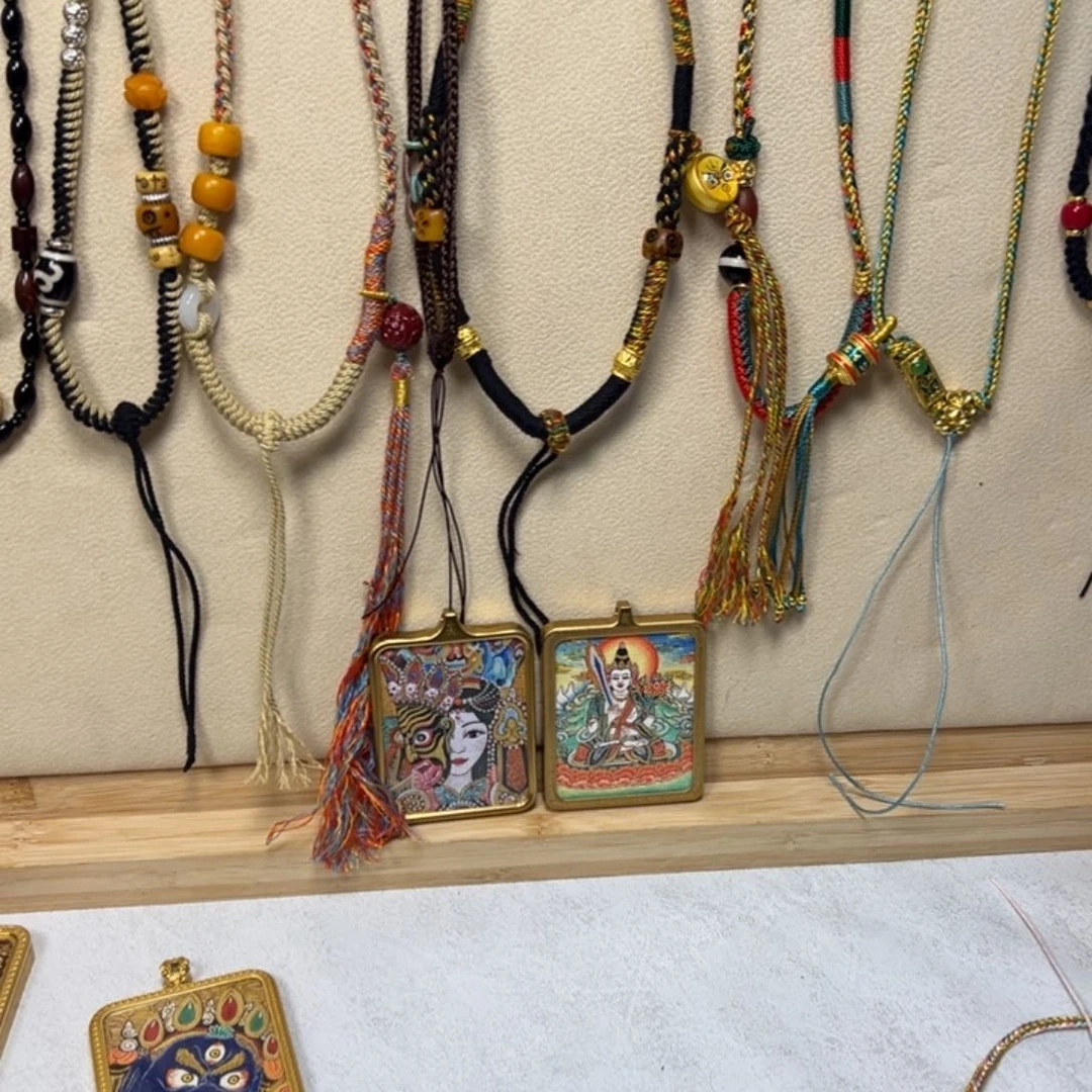 吊坠扎基拉姆前世今生加虚空藏碳钢双面唐卡