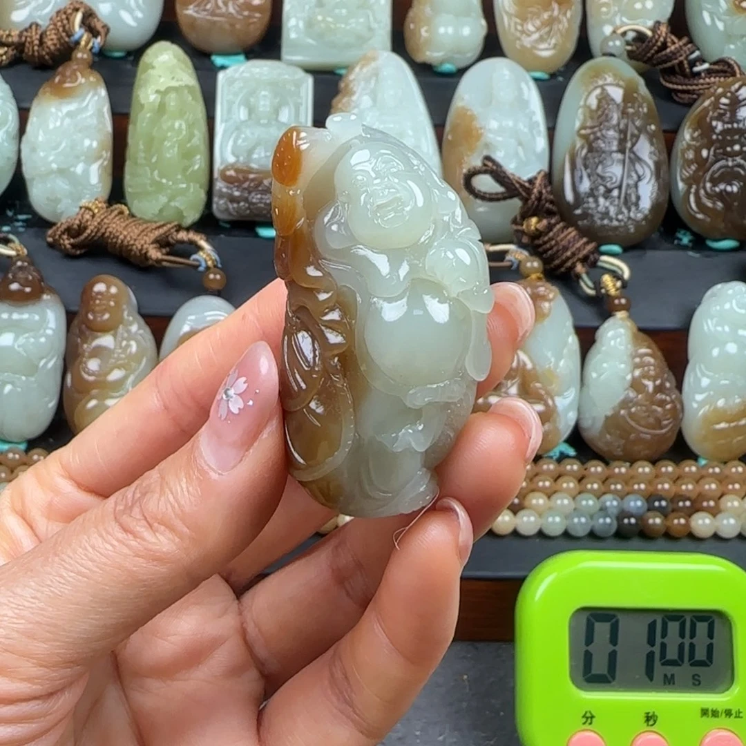 沉***间和田玉未镶嵌挂件