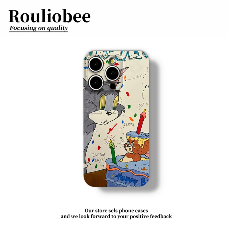 蛋糕杰瑞汤姆适用苹果17/16菲林手机壳iPhone15华为vivo小米oppo