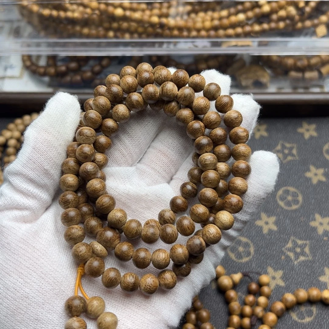 沉香沉香碎屑天然野·柬埔寨风化红油老料0.87/23克圆珠多圈