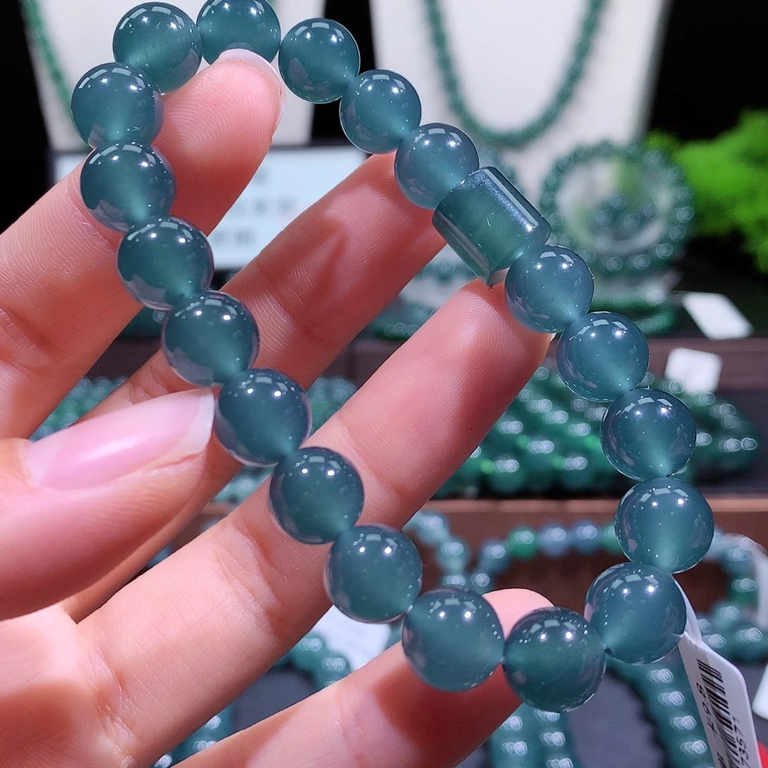 翡翠未镶嵌手链天然a货翡翠手串10