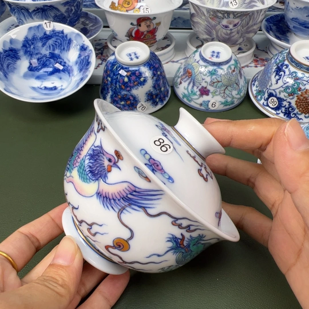 陶瓷景德镇纯手工纯手绘茶具木木86