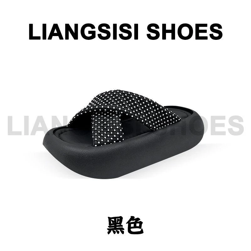 (P)梁思思SHOES【达达】高级经典百搭厚底舒适女鞋凉拖-HT163