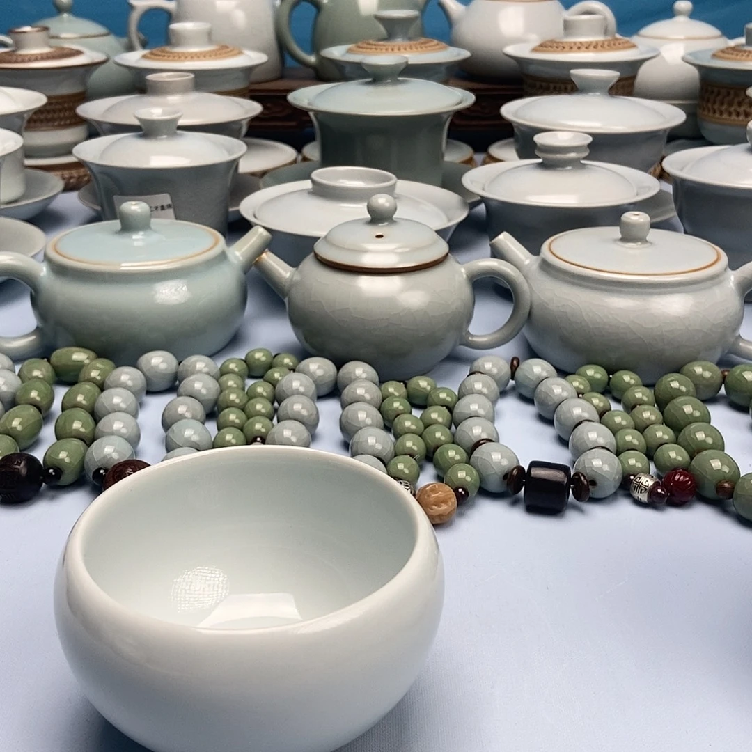 杯月白釉罗汗杯原矿原釉原产地