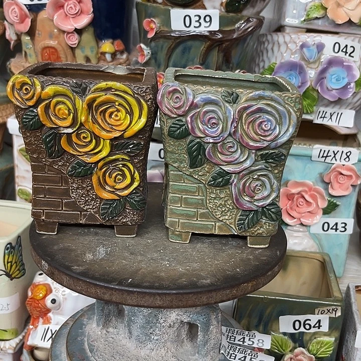 花盆紫砂粗陶材质多肉花盆