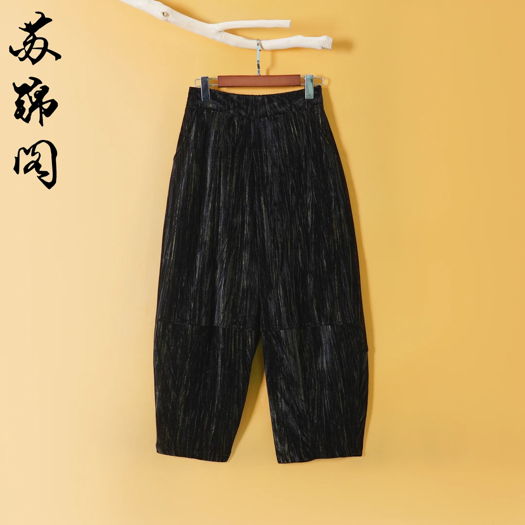 1719-2458新款正版高级黑金休闲裤高贵高端上档次今年最流行洋气