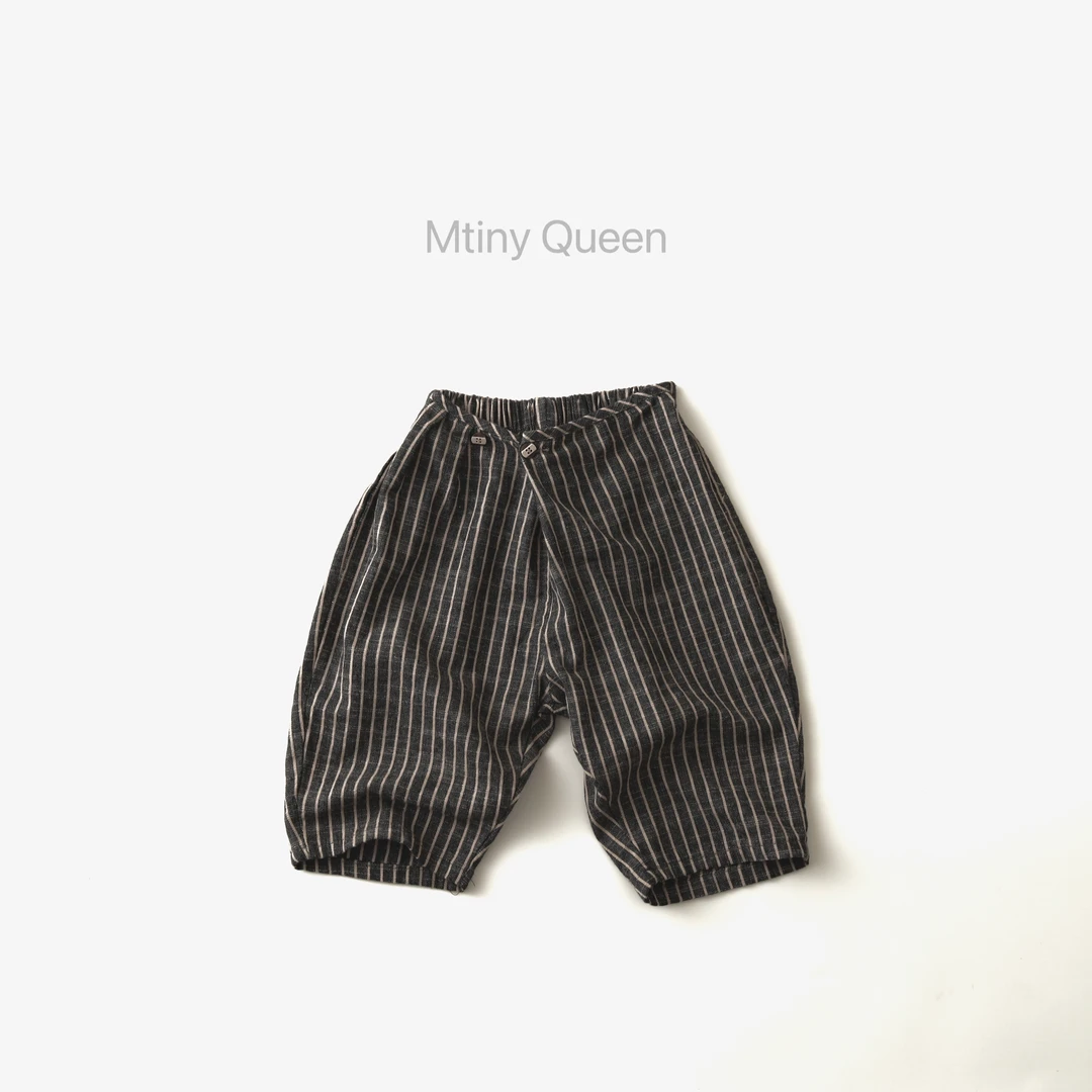 中性春秋松紧夏季韩版休闲裤小童外穿五分裤长裤