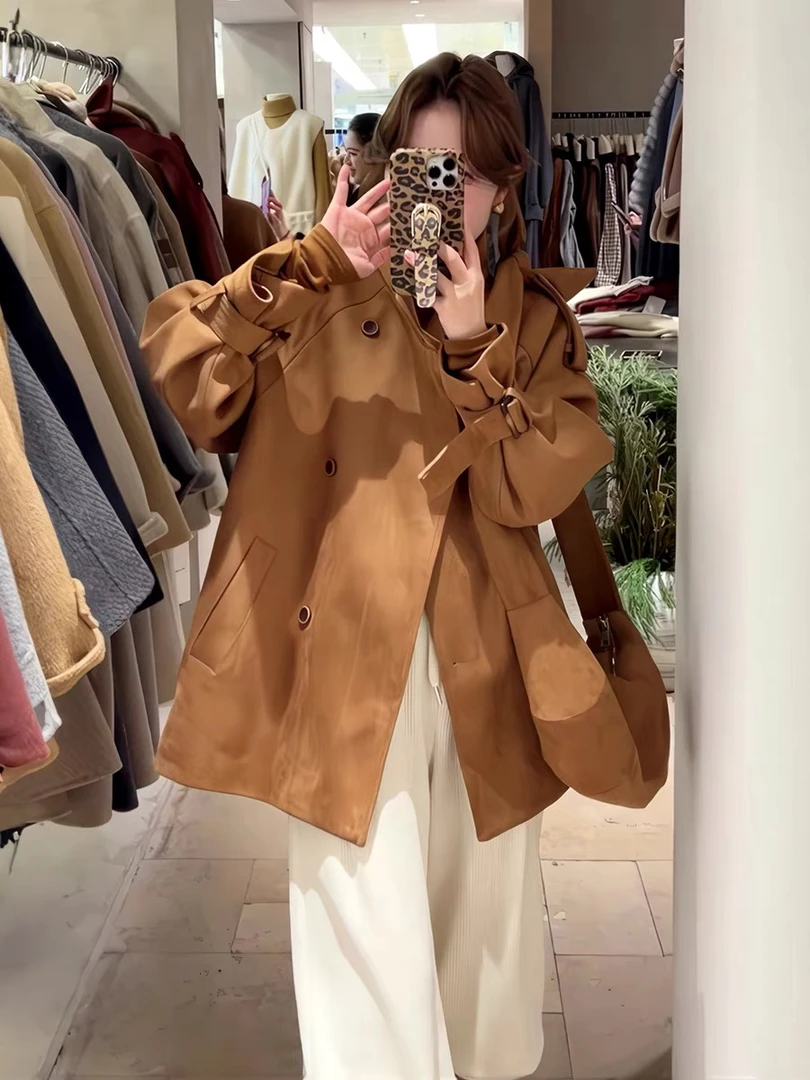 卡其色风衣外套女中长款春秋新款流行高级感小个子风衣