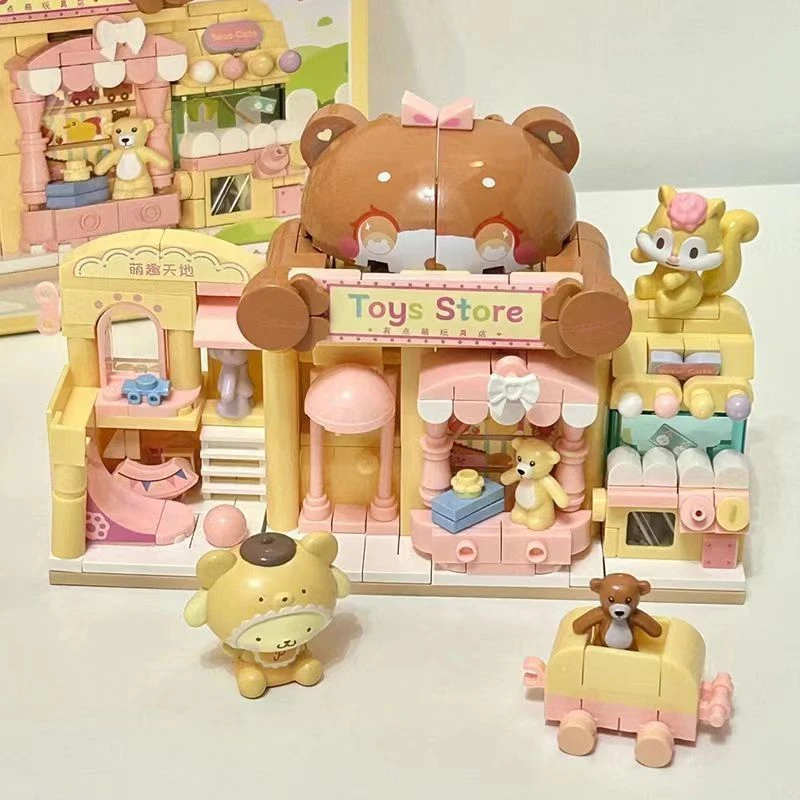 未及积木女生街景系列拼装房子积木可爱女孩子玩具拼图模型礼物