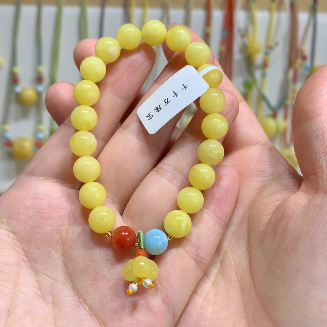 蜜蜡手链未镶嵌8.8m m