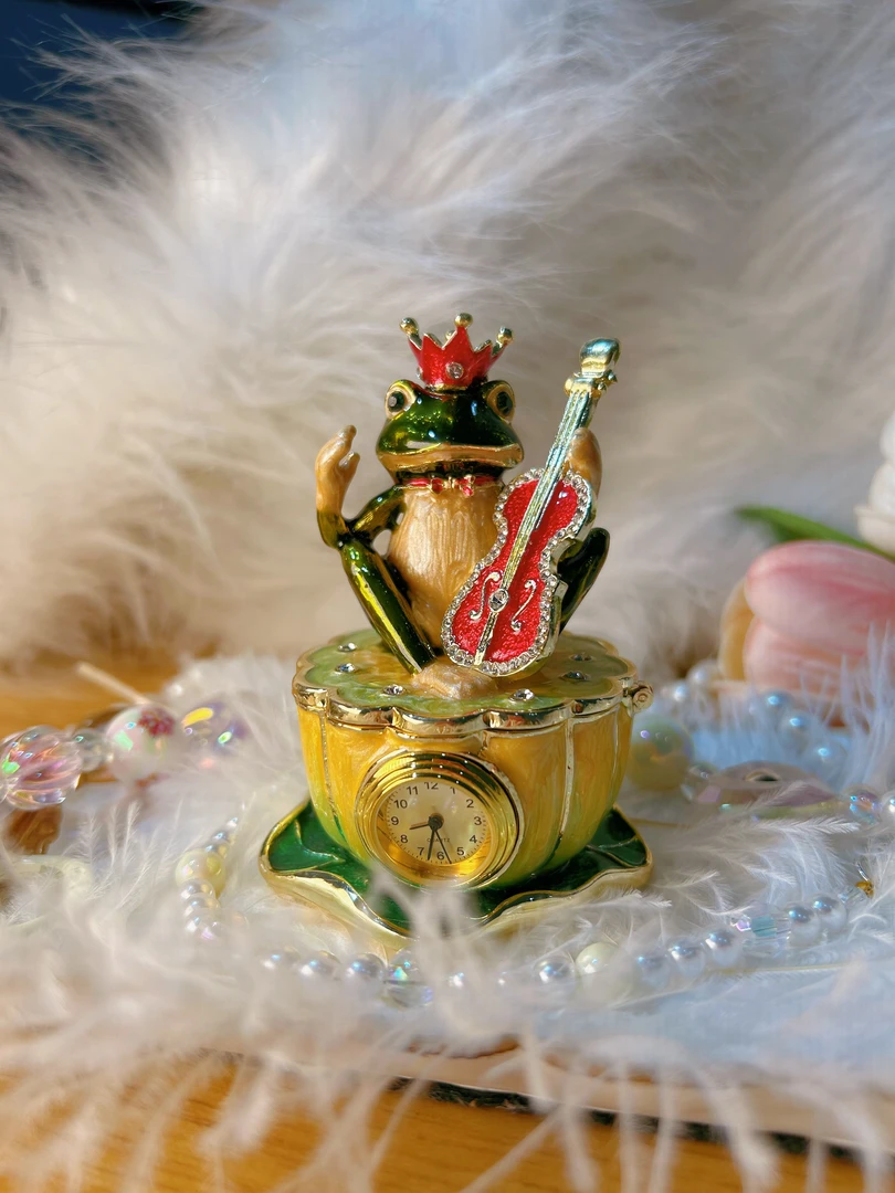 【高货款】高级珐琅彩钟表系列珠宝收纳家居摆件复古时钟轻奢时尚