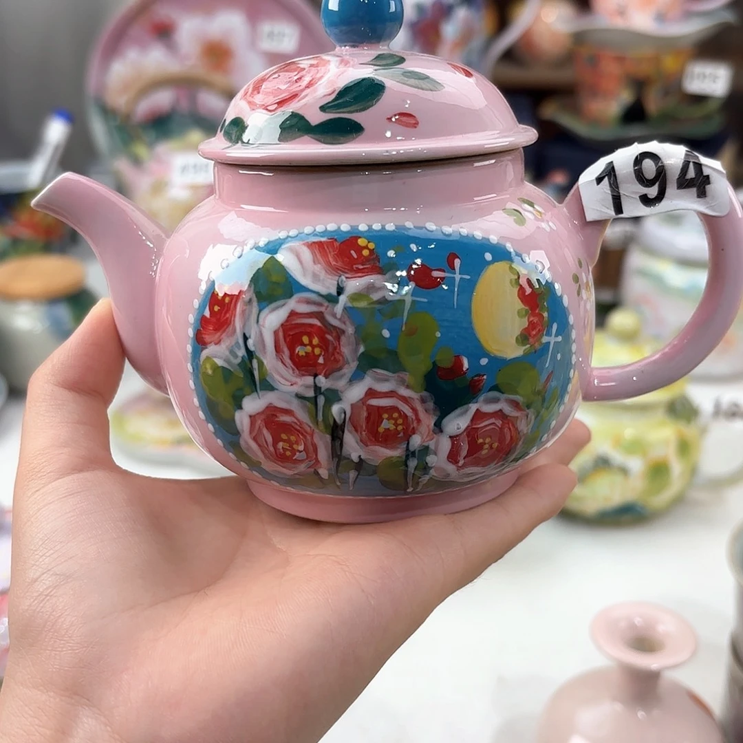 景德镇手绘高温釉下彩陶瓷茶具